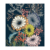 Springtime daisies dark blue (Print Only) thumbnail