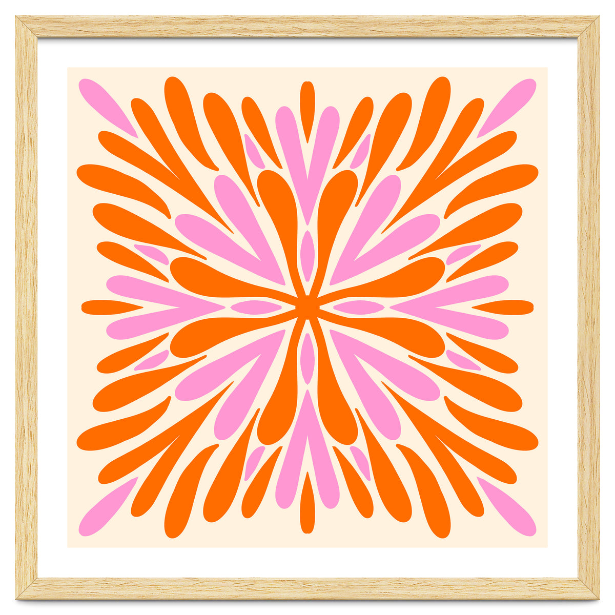 Symmetry Petals - pink and orange