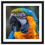 Close Up Portrait Of A Blue And Gold Macaw Parrot thumbnail