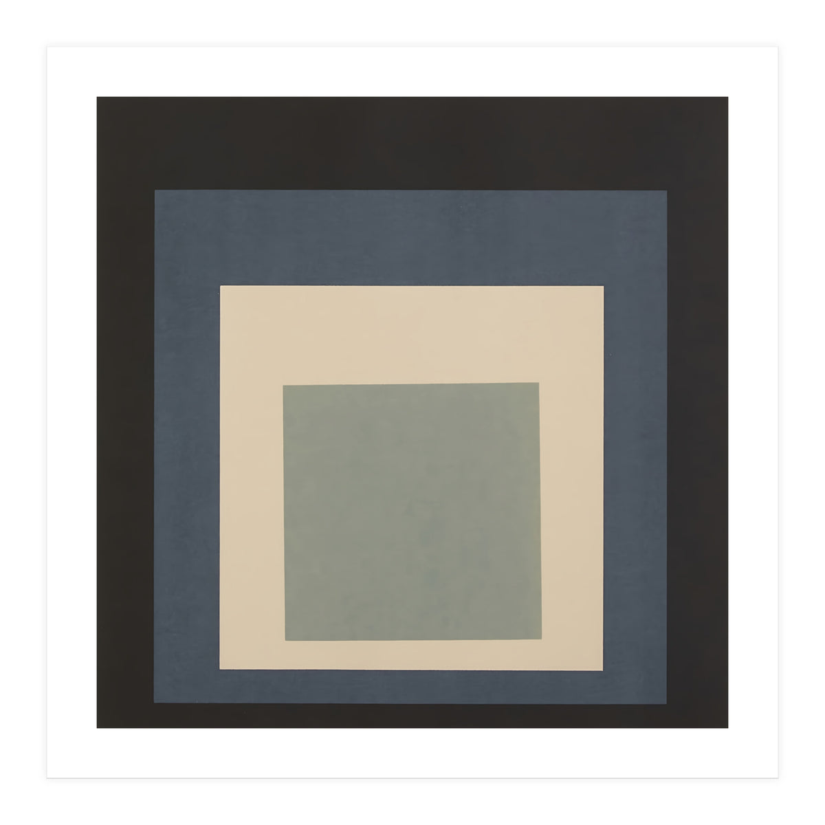 JOSEF ALBERS - HOMAGE TO THE SQUARE BEIGE GREY BLACK HIGH RESOLUTION (Print Only)
