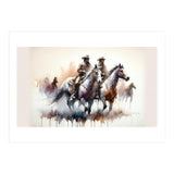 Cowboy Riders On Horses (Print Only) thumbnail