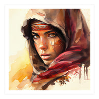 Watercolor Tuareg Woman #5 (Print Only)