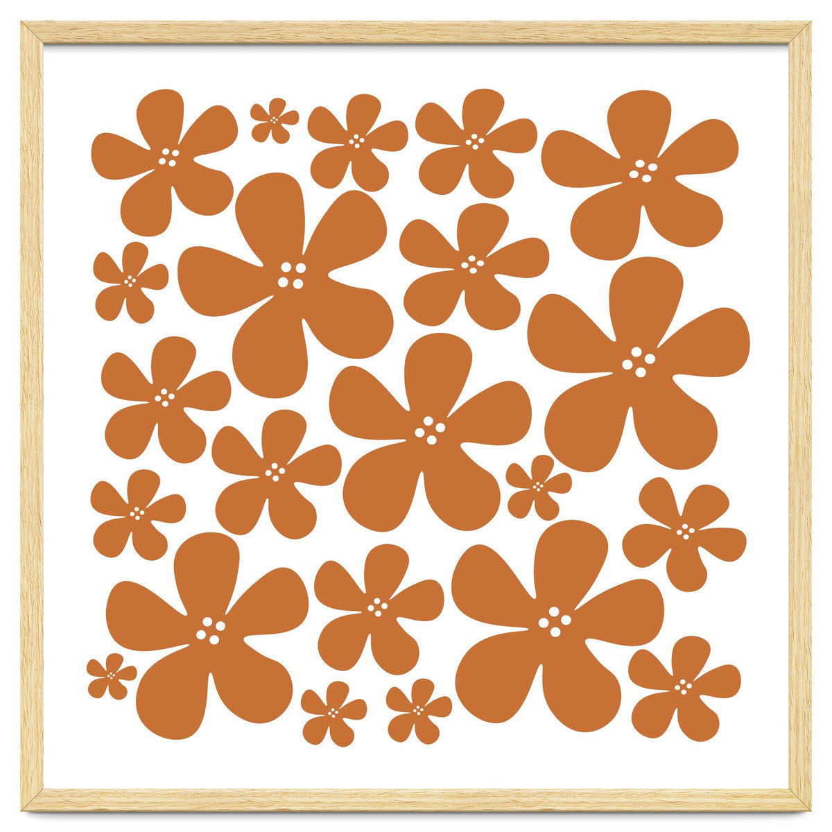 Brown Flowers Pattern