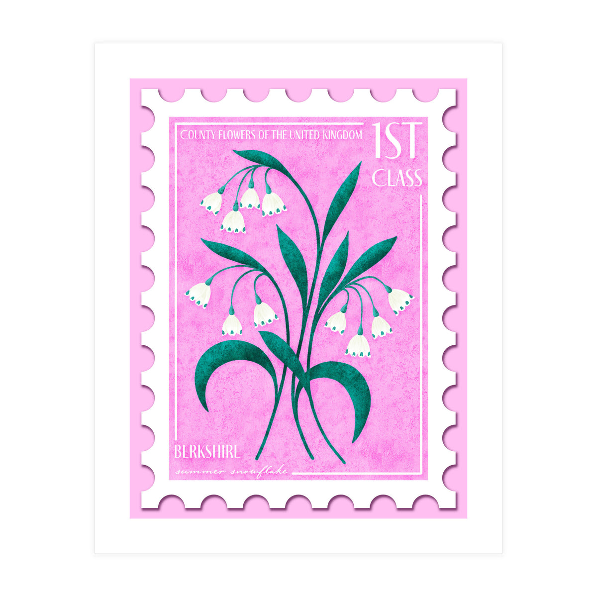Berkshire Summer Snowflake Postage Stamp (Print Only)