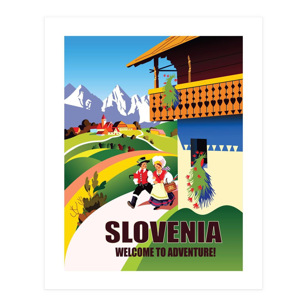 Village in Slovenia (Print Only)