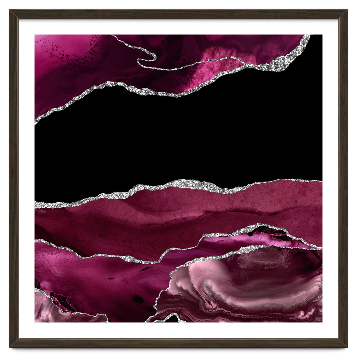 Burgundy & Silver Agate Texture 02