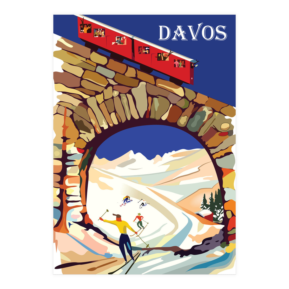 Davos Funicular on the Bridge (Print Only)