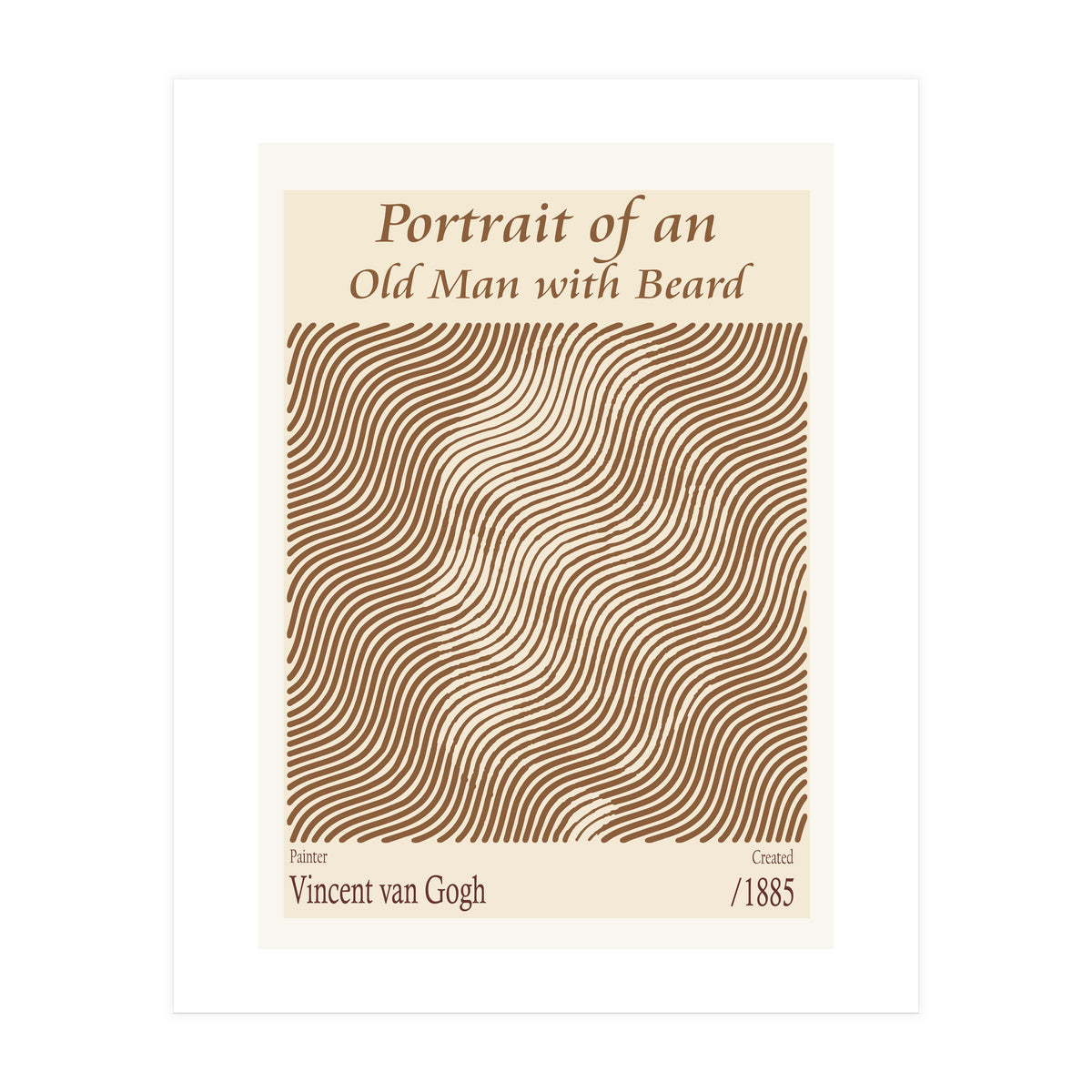 Portrait Of An Old Man With Beard – Vincent Van Gogh (1885) (Print Only)