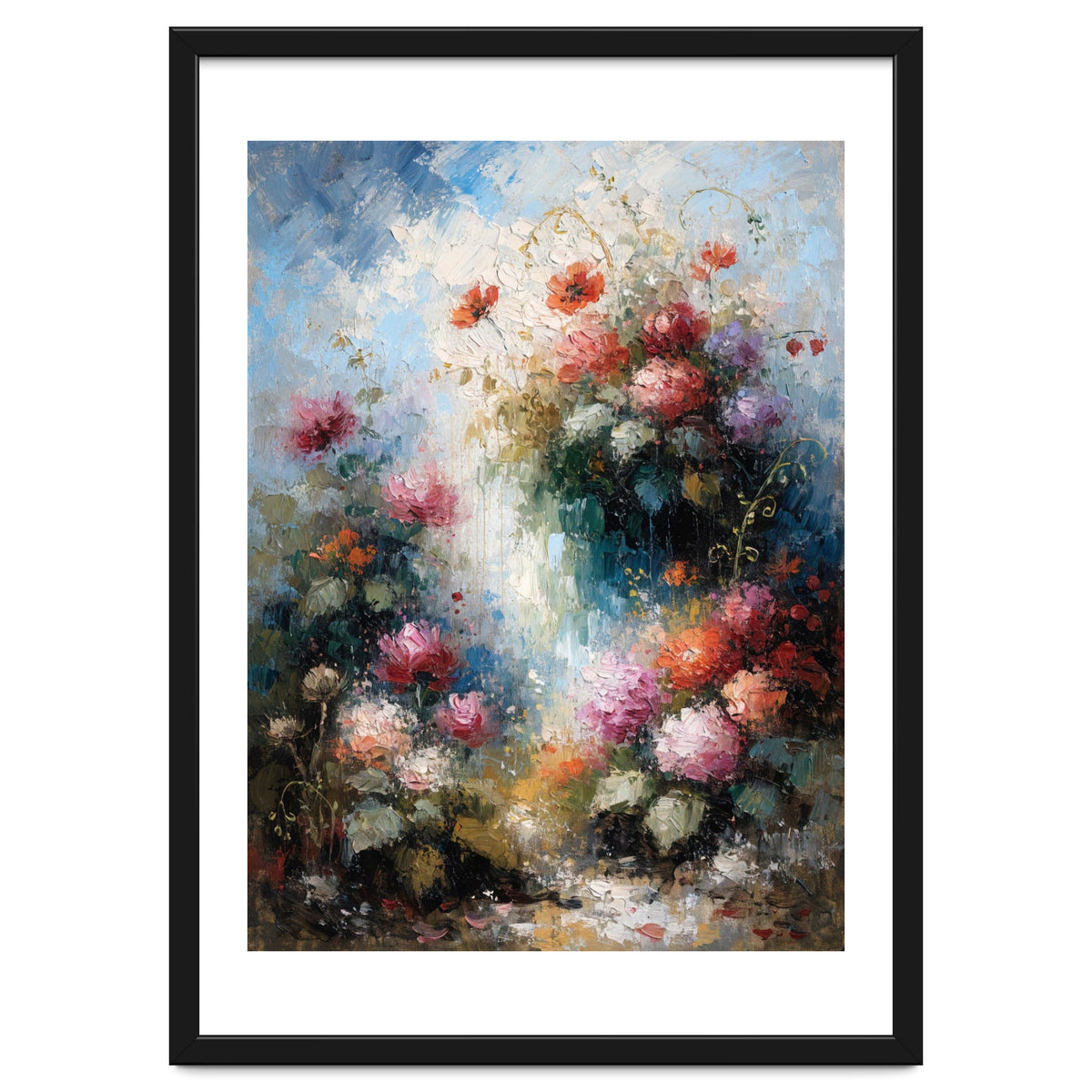 Ethereal Summer Garden Oil Painting