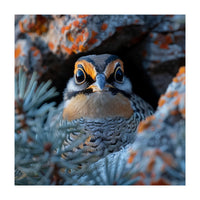 Close Up Falcon Eye Detail In Nest (Print Only)
