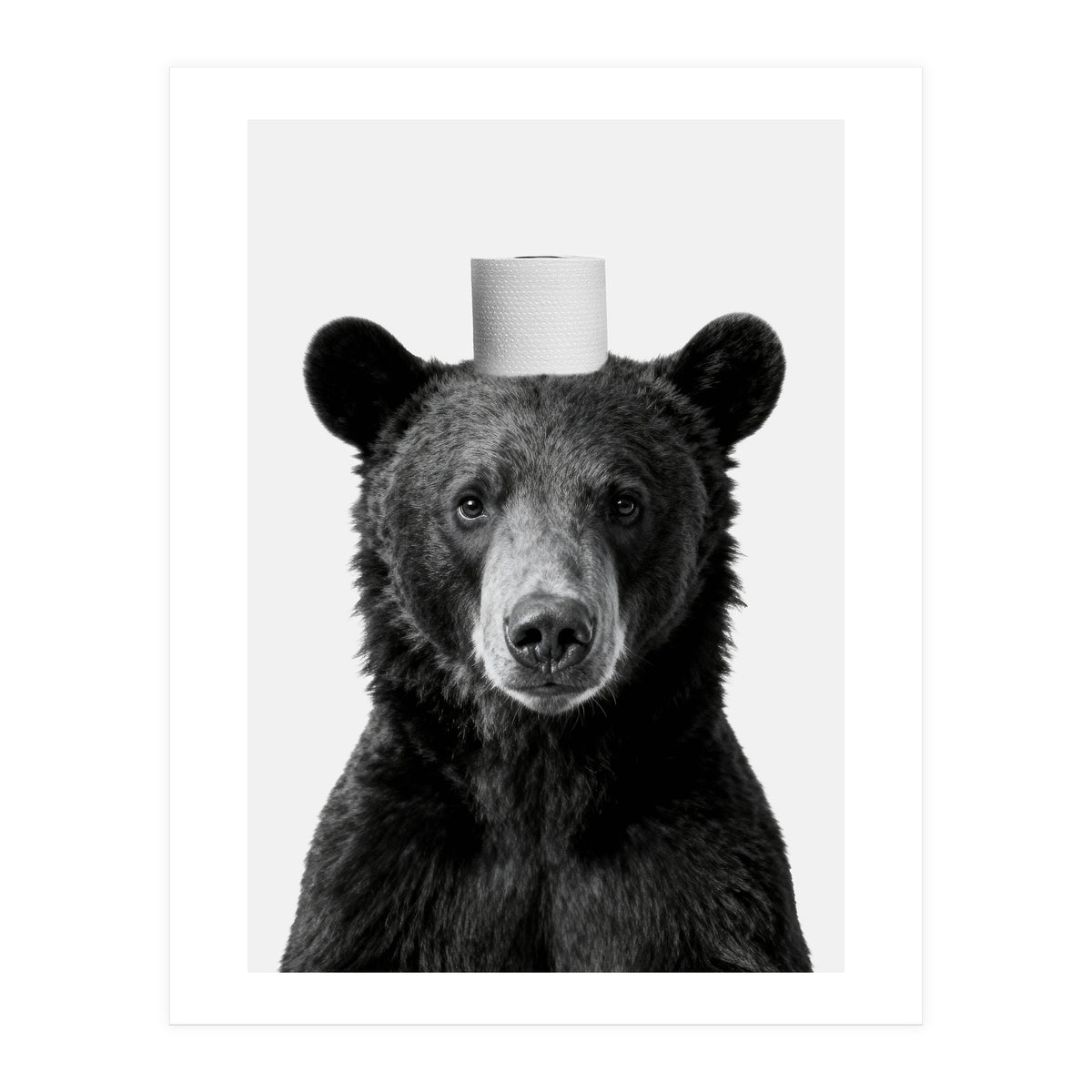 Bear, Toilet Paper Crown, Nursery Animal Art for Children (Print Only)