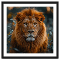 Majestic Lion Portrait Intense Gaze Wildlife
