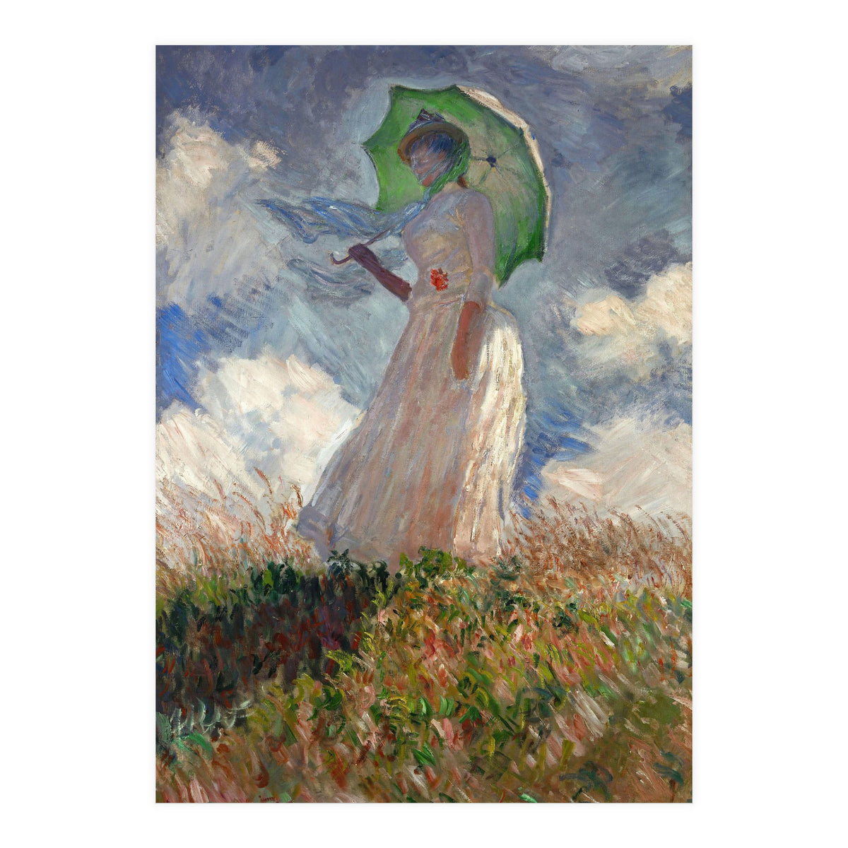 Claude Monet / 'The Woman with a Parasol', 1886, Oil on canvas, 131 × 88 cm. SUZANNE HOSCHEDE. (Print Only)