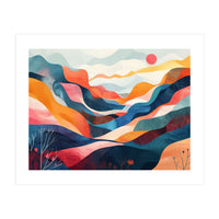 Abstract Mountain Landscape Art (Print Only)