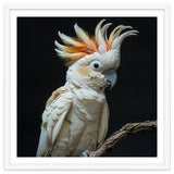 White Cockatoo Parrot Bird Perched On Branch thumbnail