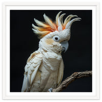White Cockatoo Parrot Bird Perched On Branch
