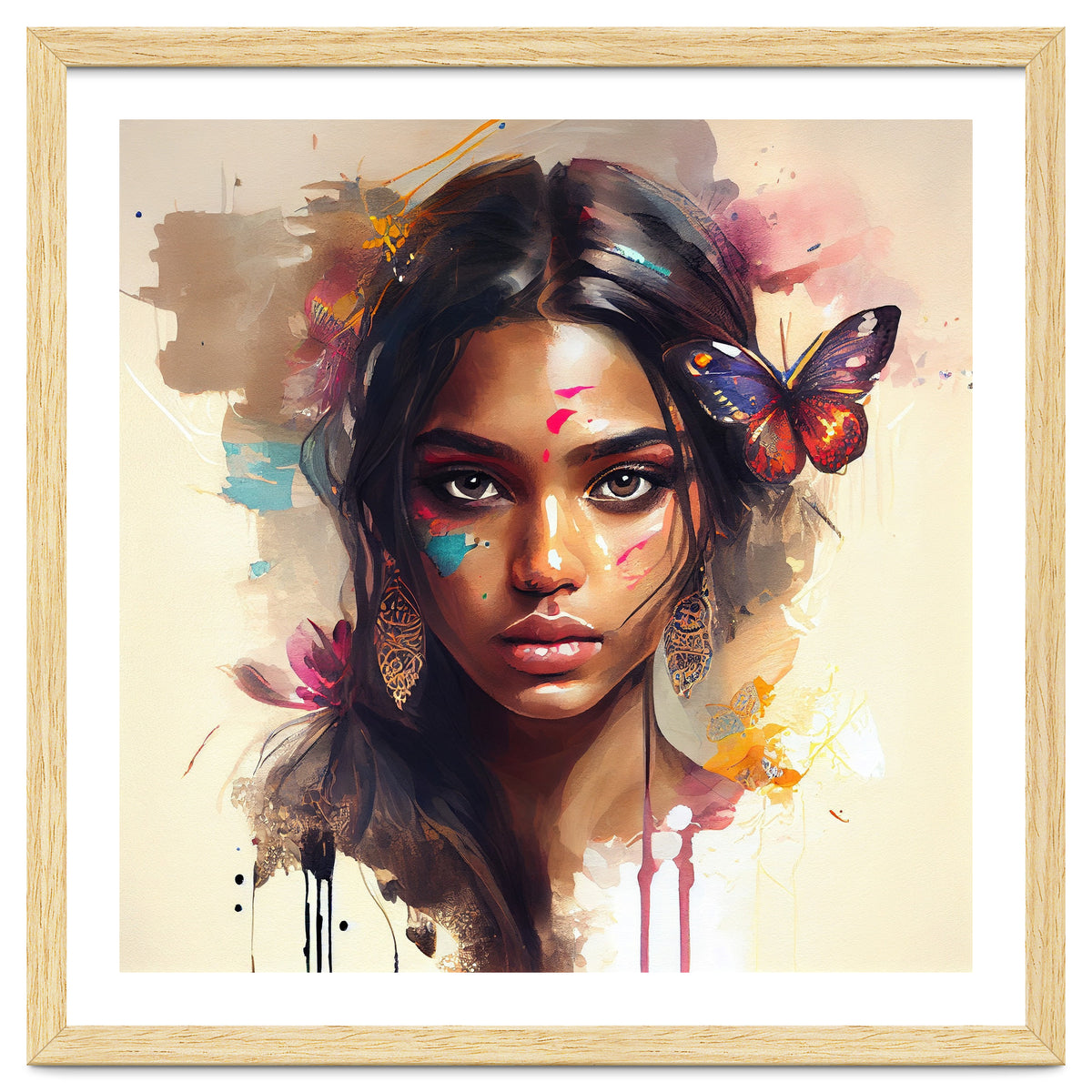 Watercolor Hindu Woman #1