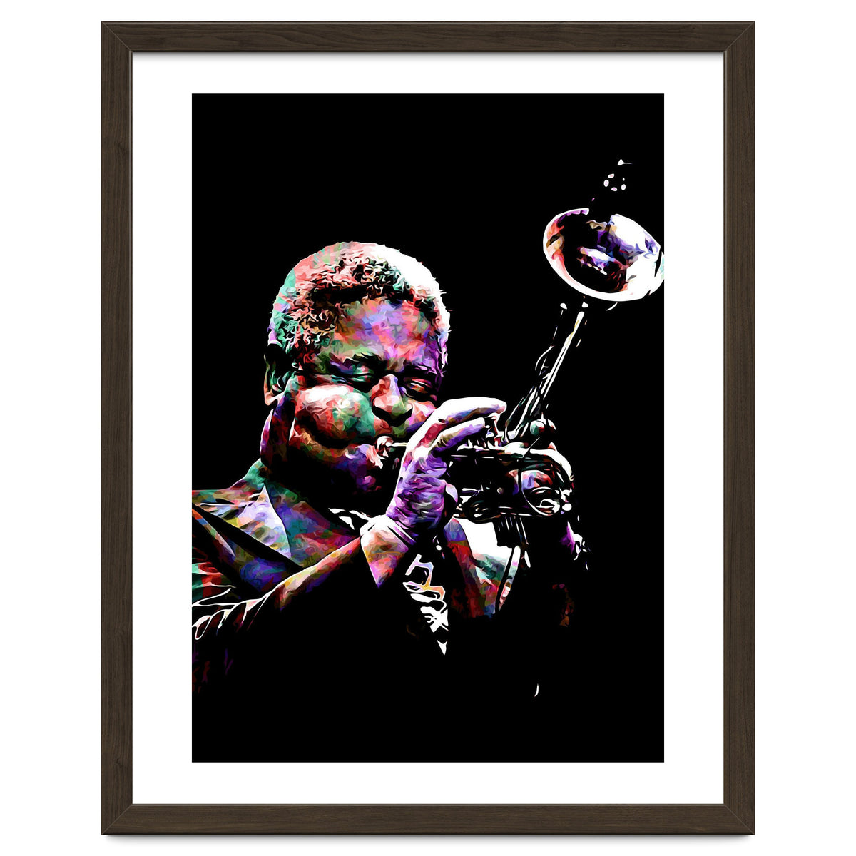 Dizzy Gillespie American Jazz Trumpeter Legend Colorful