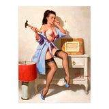 Hot Pinup Girl With A Hammer (Print Only) thumbnail