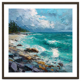 Coastal Turquoise Shoreline with Crashing Ocean Waves thumbnail