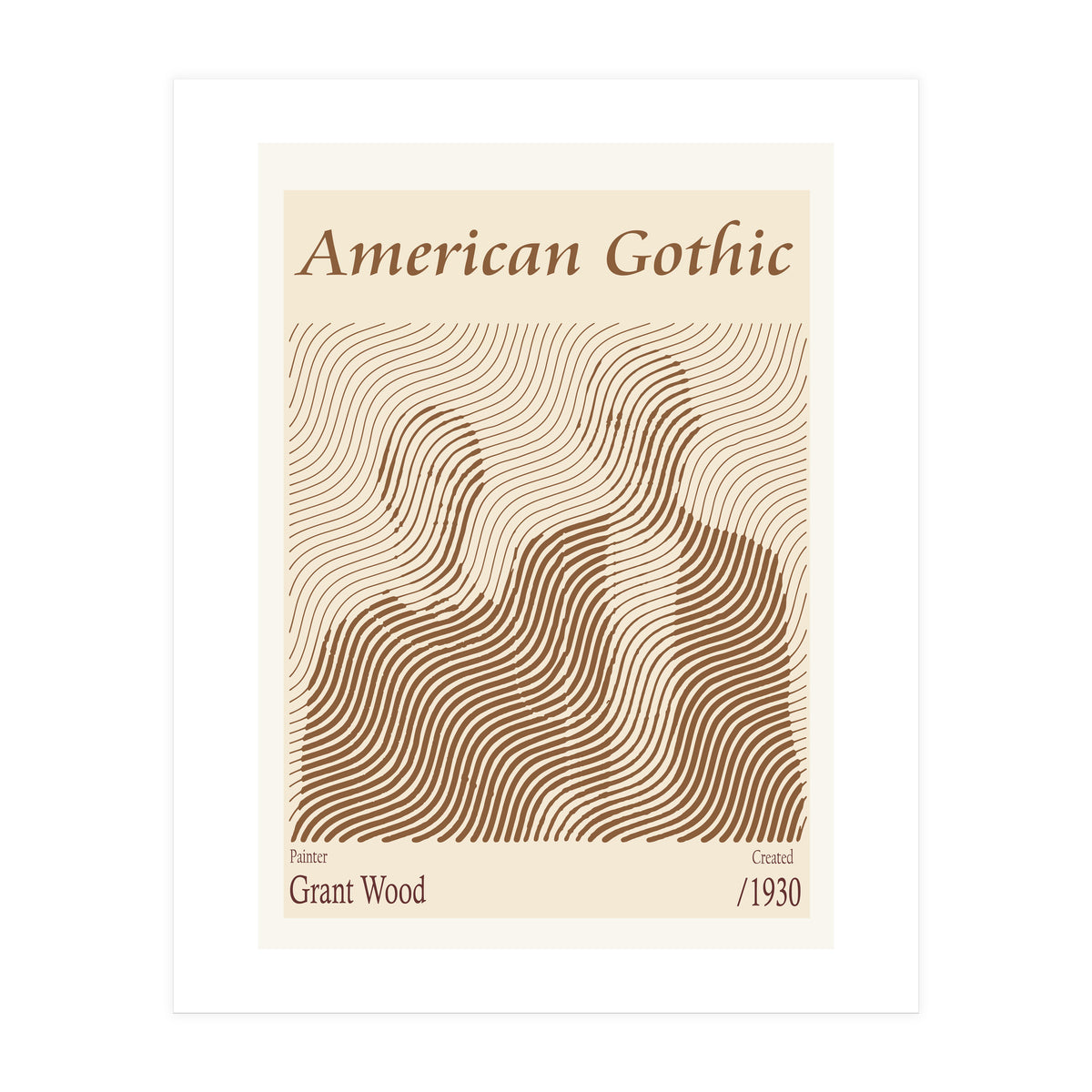 American Gothic – Grant Wood (1930) (Print Only)