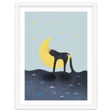 Beauty Sleep - Melting Cat on the crescent moon thumbnail