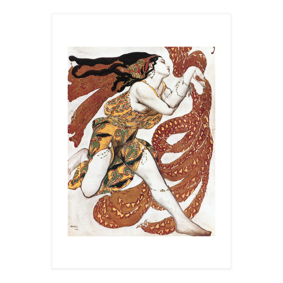 Costume sketch for a Bacchante, from the ballet &quot; Narcissus&quot. (Print Only)