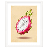 Dragonfruit, Watercolor Illustration, Tropical Pink Art thumbnail