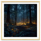 Enchanted Midnight Forest with Glowing Fireflies thumbnail