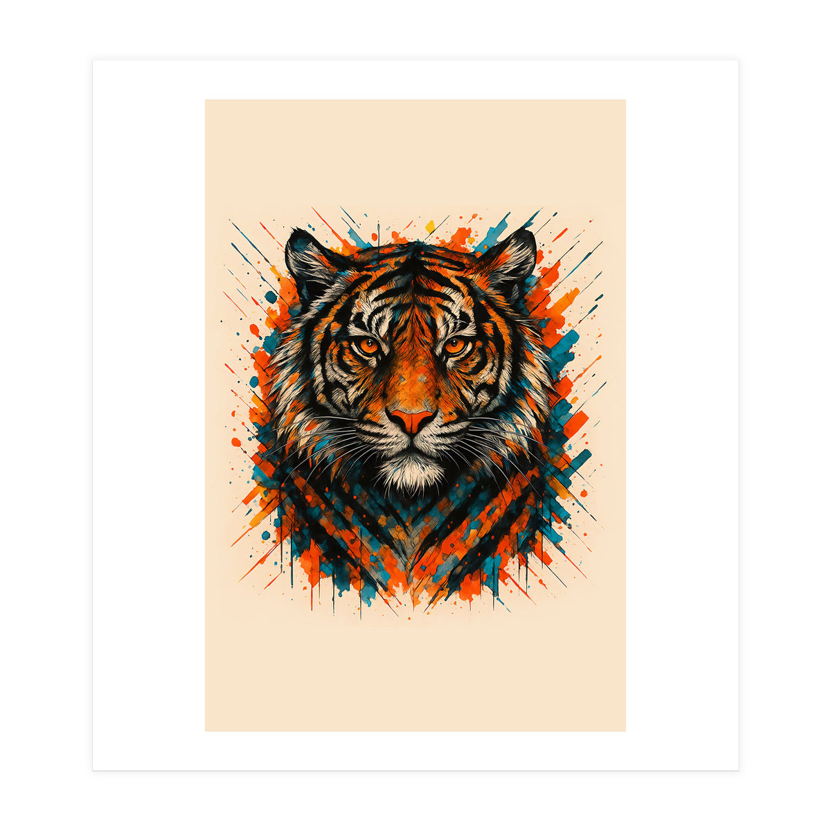 Tiger Animal Watercolor (Print Only)