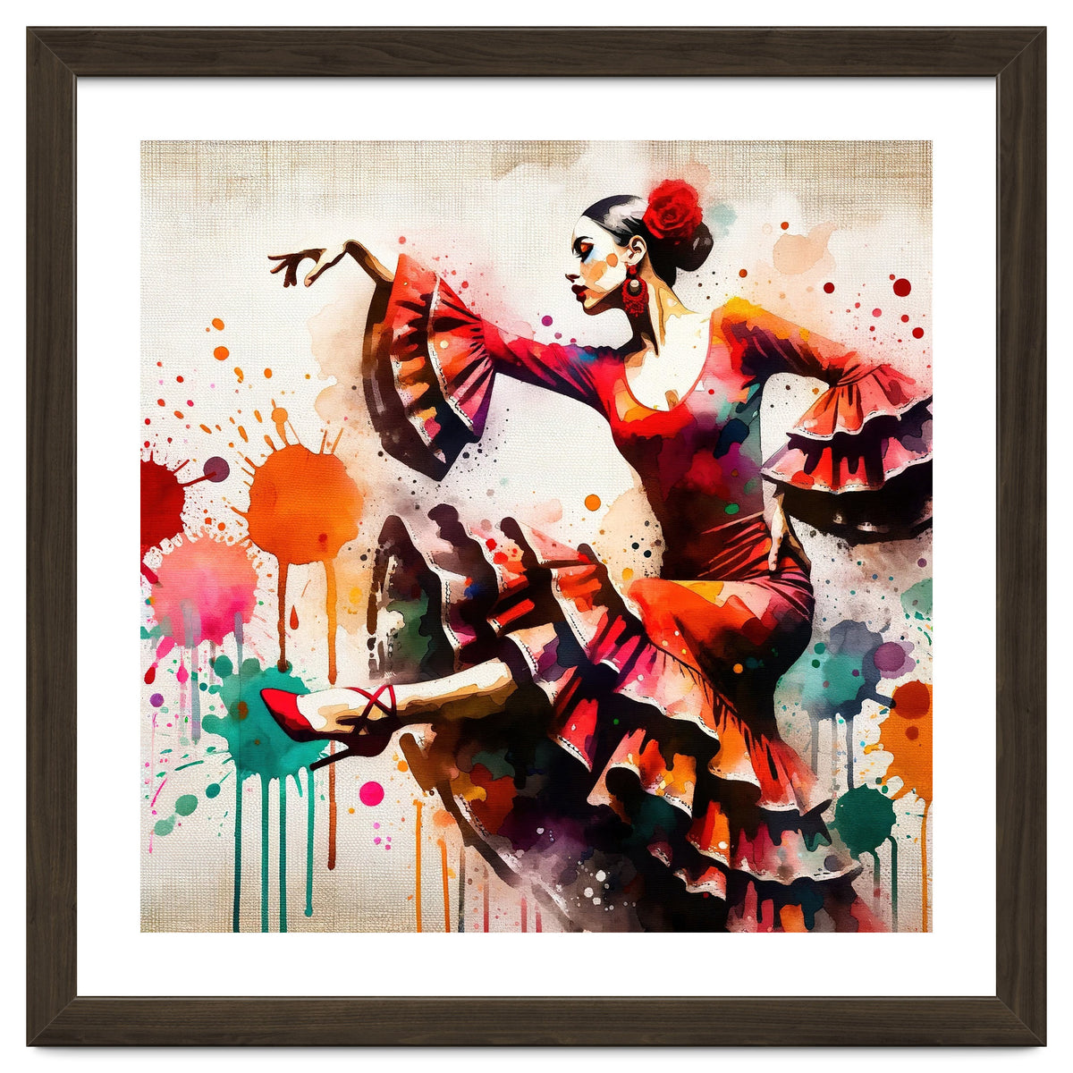 Fiery Flamenco Dancer In Motion