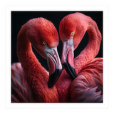 Two Flamingos Together (Print Only) thumbnail
