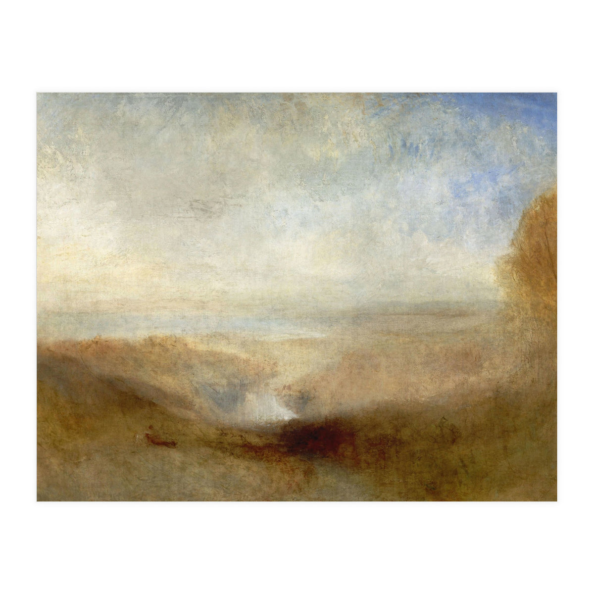 'Landscape with a River and a Bay in the Background', 1835, Oil on canvas, 123 x 93 cm. (Print Only)