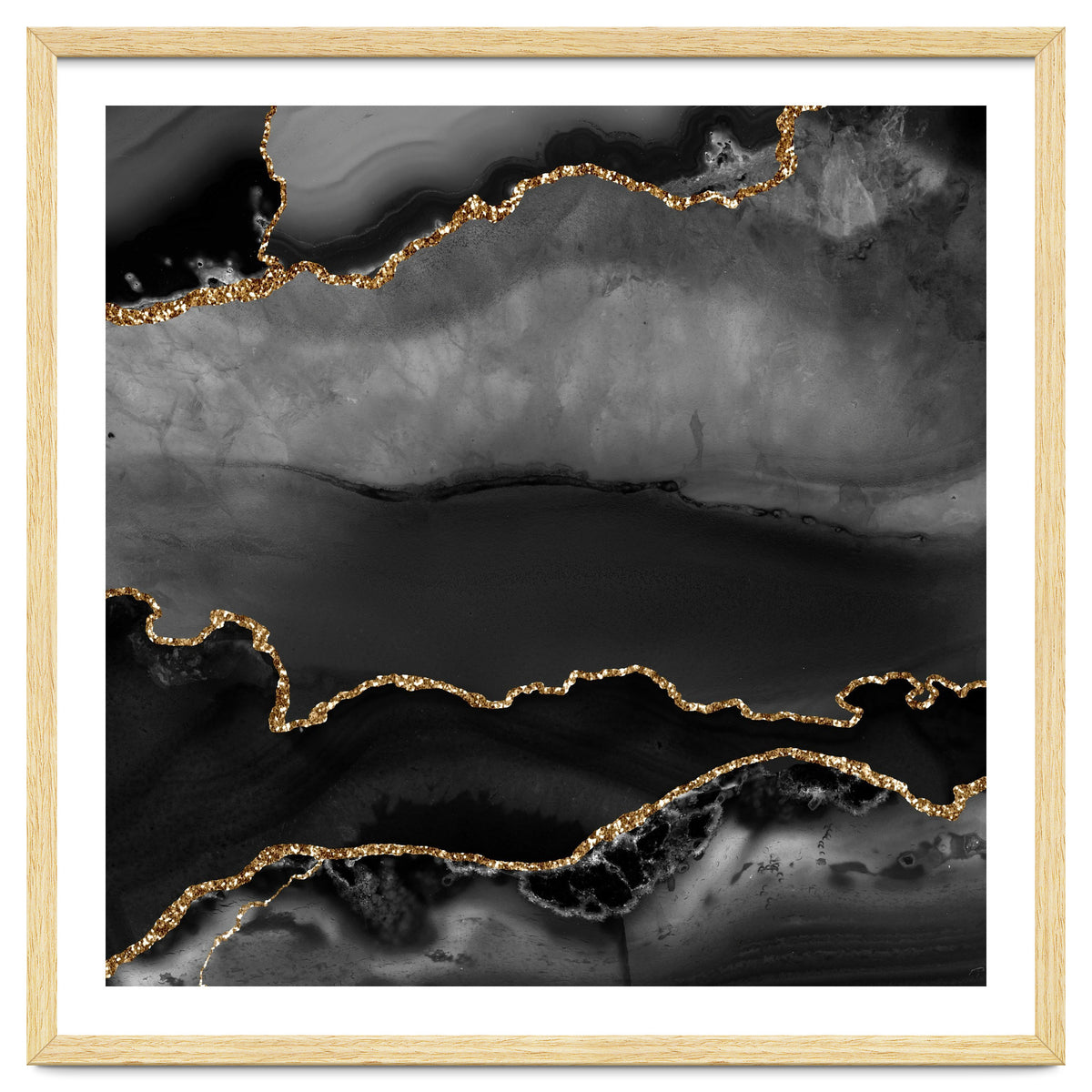 Black & Gold Agate Texture 02