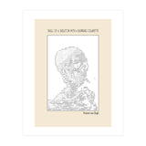 Skull Of A Skeleton With A Burning Cigarette Vincent Van Gogh Ascii Art (Print Only) thumbnail