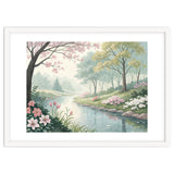 Springtime Blossoms: A Serene Garden Stream thumbnail