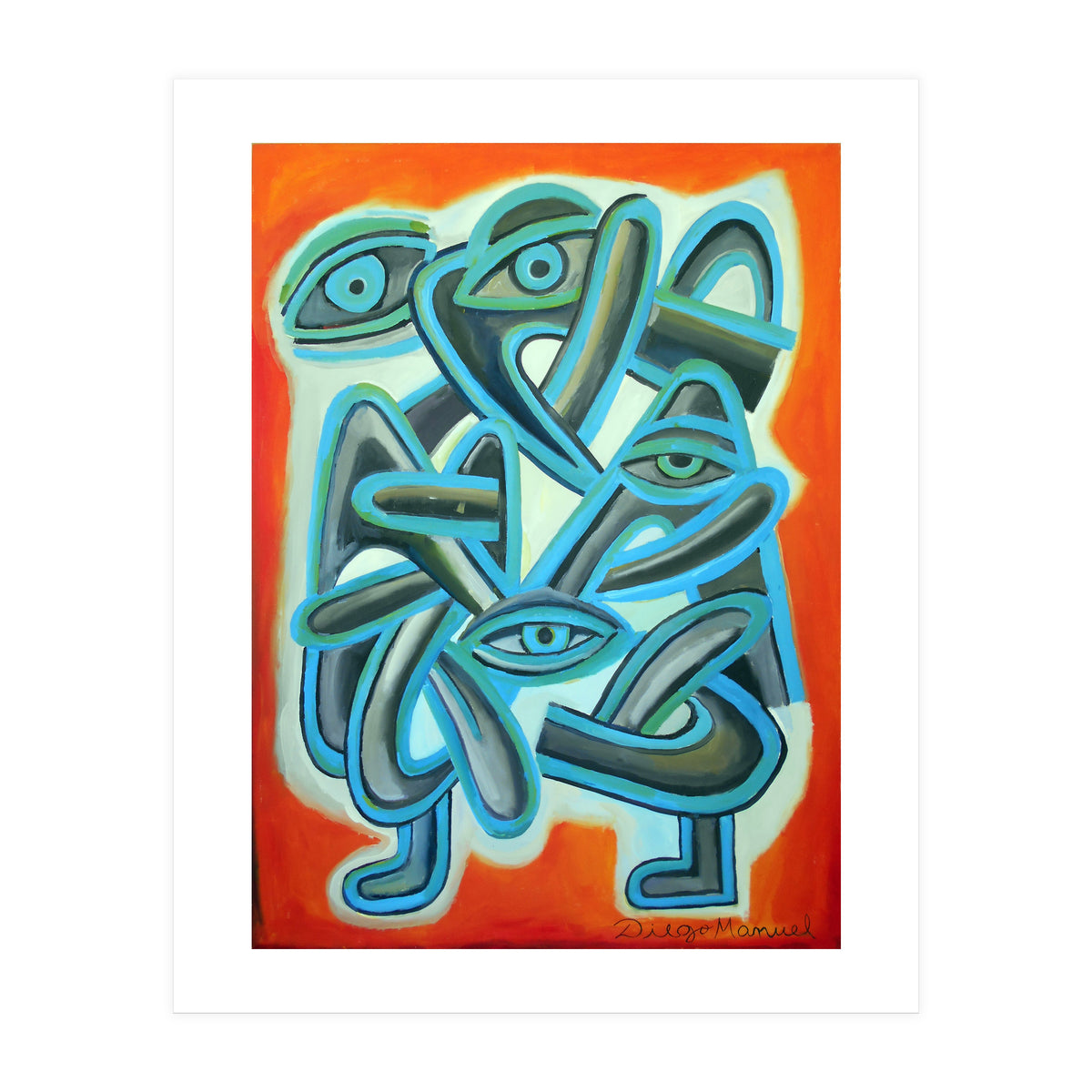 Graffiti Con Ojos Y Lenguas (Print Only)