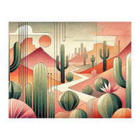 Art Deco Desert Cacti (Print Only)