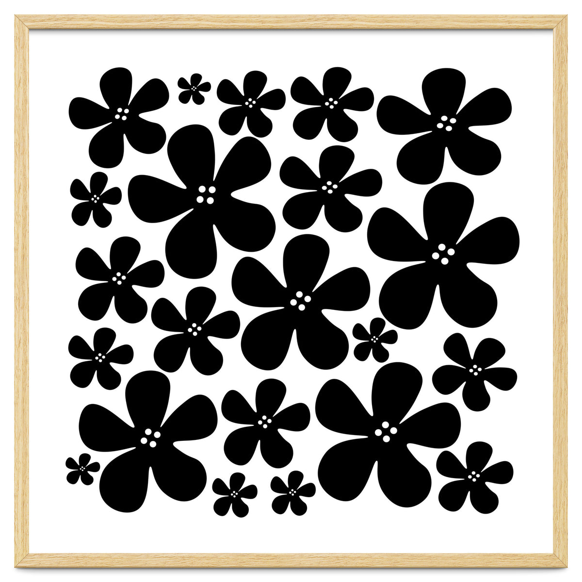 Black Flowers Pattern