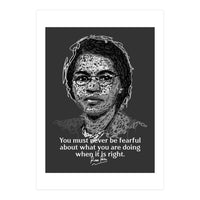 Rosa Parks  American Activist Legend in Scribble Art (Print Only)