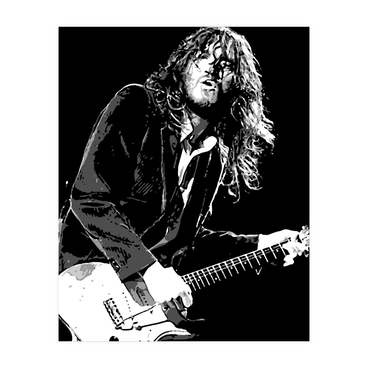 John Frusciante American Musician Legend in Monochrome (Print Only)