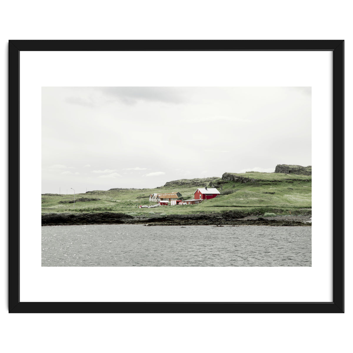 Red house on the shore - Iceland