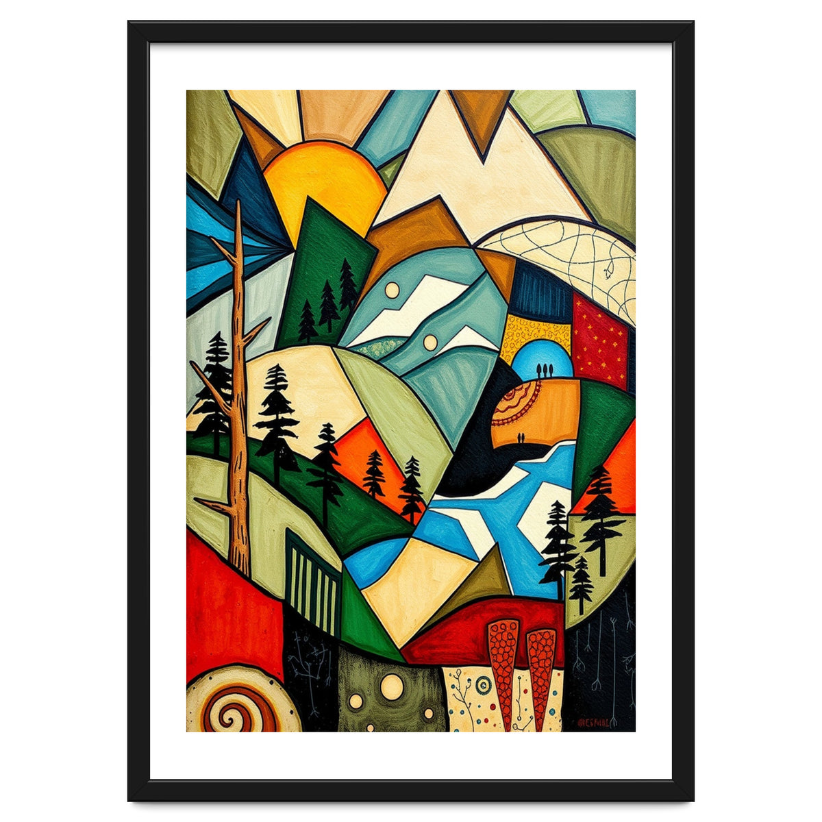 Abstract Nature Tree Mountain