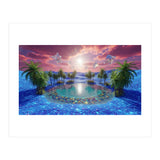 Oasis of Dreams: Surreal Tropical Landscape (Print Only) thumbnail