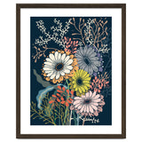 Springtime daisies dark blue thumbnail