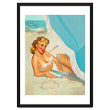 Pinup Sexy Blonde On The Beach thumbnail