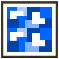 Blue Abstract Square Tiles