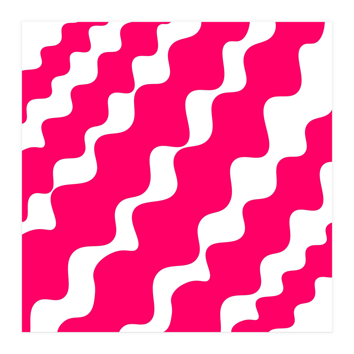 Slanting Pink Wavy Pattern (Print Only)