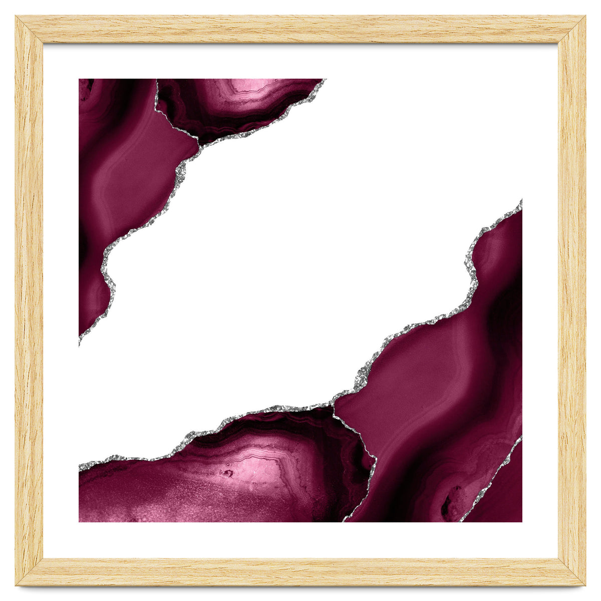 Burgundy & Silver Agate Texture 08