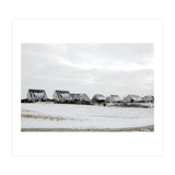 Snow covered houses on the hill (Print Only) thumbnail